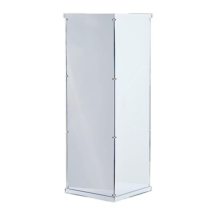 32" tall Acrylic Display Box Centerpiece Pedestal Riser Column PROP_BOX_001_30_SILV