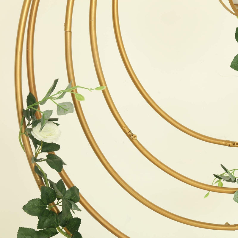 32" wide Round Metal Floral Hoop Wreath Ring - Gold WOD_HOPMET2_32_GOLD