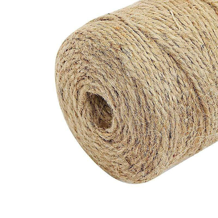 328 Feet Jute Rope, 6Mm 4-Ply Natural Thick Jute Twine String for  Floristry