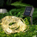33 ft LED Solar Rope String Lights Waterproof Pathway Decorations - Warm White LED_ROPE01_SL_CLR