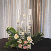 33" tall 7 Arm Crystal Glass Candelabra Votive Candle Holder - Clear CHDLR_CAND_030R_7_CLR