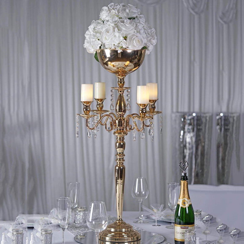 33" tall Metal Candelabra Candle Holder Centerpiece