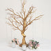34" Metallic Manzanita Tree with Acrylic Bead Chains Centerpieces