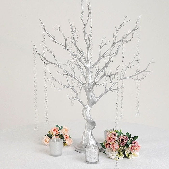 34 " Metallic Manzanita Tree with Acrylic Bead Chains Centerpieces