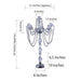 35" tall Faux Crystal Candelabra Candle Holder CHDLR_CAND_008_SILV