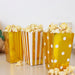 36 Cardboard Popcorn Style Party Favor Boxes - White and Gold