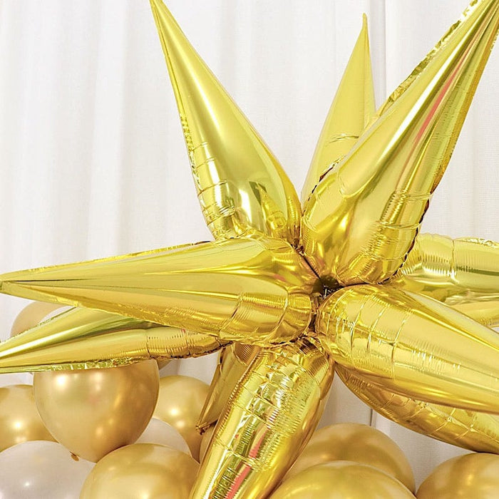 36 Metallic Cones Mylar Foil DIY Starburst Party Balloons Kit