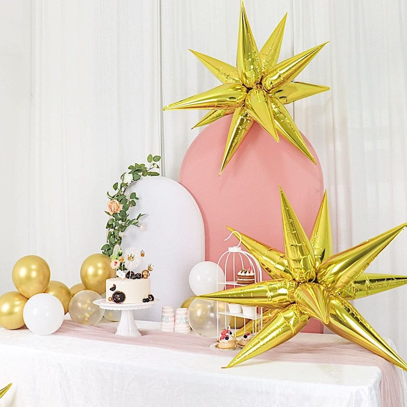36 Metallic Cones Mylar Foil DIY Starburst Party Balloons Kit