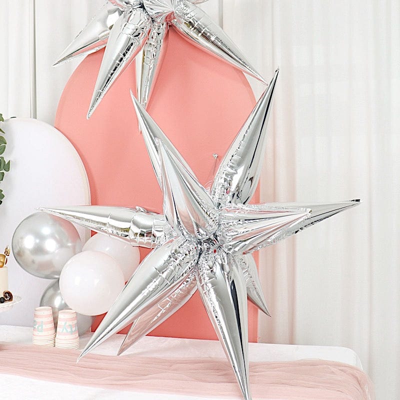 36 Metallic Cones Mylar Foil DIY Starburst Party Balloons Kit