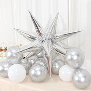 36 Metallic Cones Mylar Foil DIY Starburst Party Balloons Kit