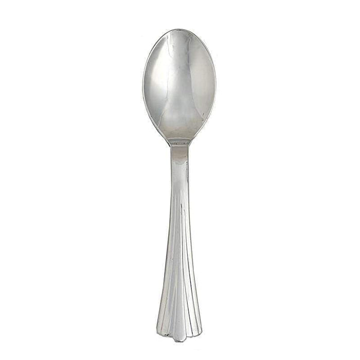 36 pcs Silver Tea Spoons - Disposable Tableware PLST_YY14_SILV