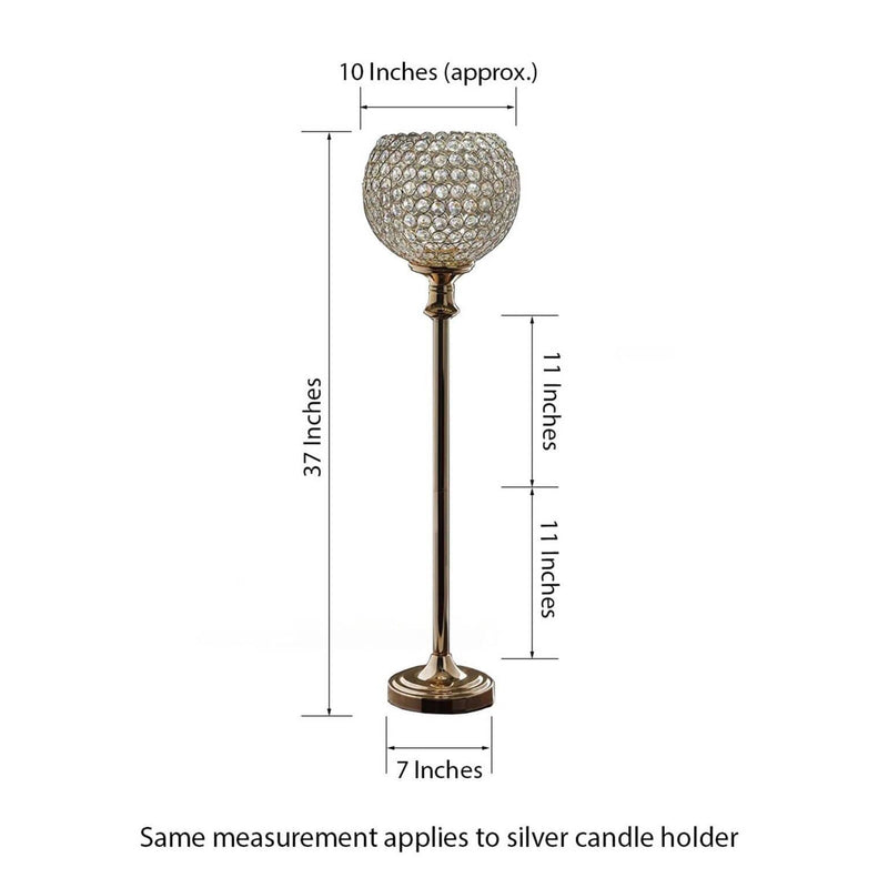 37" tall Beaded Ball Wedding Centerpiece