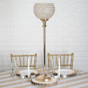 37" tall Beaded Ball Wedding Centerpiece CHDLR_015_GOLD