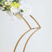 38" Curvy Metal Flower Arch Stand Wedding Table Centerpiece - Gold IRON_STND14_38_GOLD