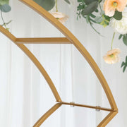 38" Curvy Metal Flower Arch Stand Wedding Table Centerpiece - Gold IRON_STND14_38_GOLD