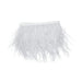 39" long Natural Ostrich Feathers Trim with Satin Ribbon OST_TRIM02_WHT