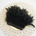 39" long Natural Turkey Feathers Trim with Satin Ribbon