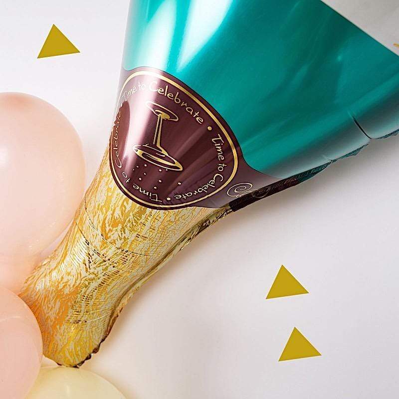 39" tall Champagne Bottle and Goblet Mylar Foil Balloons BLOON_FOL0002_32