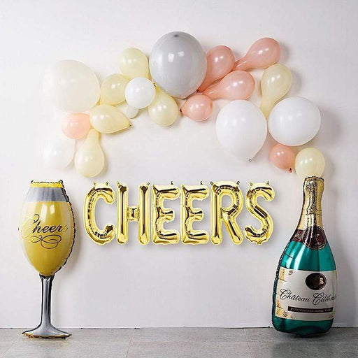 39" tall Champagne Bottle and Goblet Mylar Foil Balloons BLOON_FOL0002_32