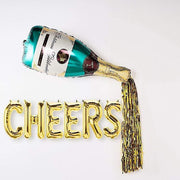 39" tall Champagne Bottle and Goblet Mylar Foil Balloons BLOON_FOL0002_32