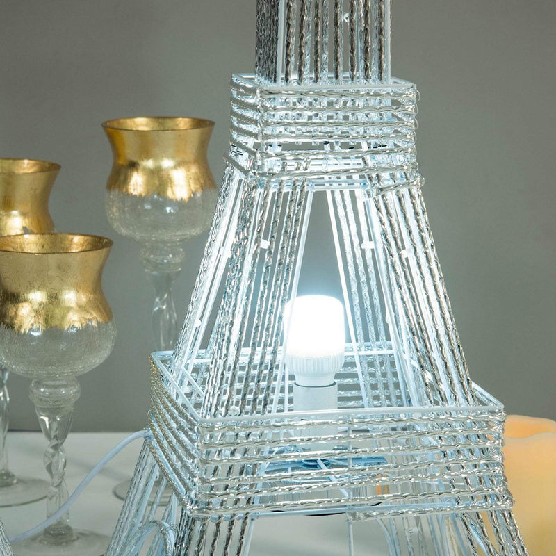 39" tall LED Lights Eiffel Tower Wedding Party Decorations PROP_EIF004_SILV