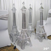 39" tall LED Lights Eiffel Tower Wedding Party Decorations PROP_EIF004_SILV