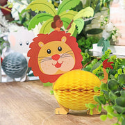 3D Jungle Safari Animal Honeycomb Paper Decorations Set - Assorted PAP_FAN_011_ANML