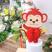 3D Jungle Safari Animal Honeycomb Paper Decorations Set - Assorted PAP_FAN_011_ANML