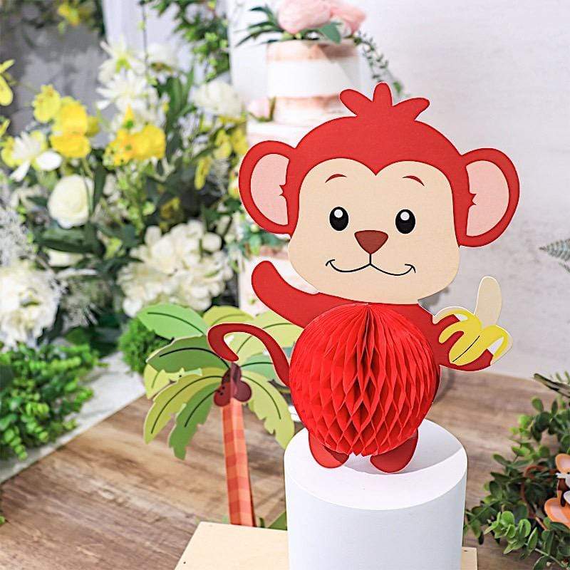 3D Jungle Safari Animal Honeycomb Paper Decorations Set - Assorted PAP_FAN_011_ANML