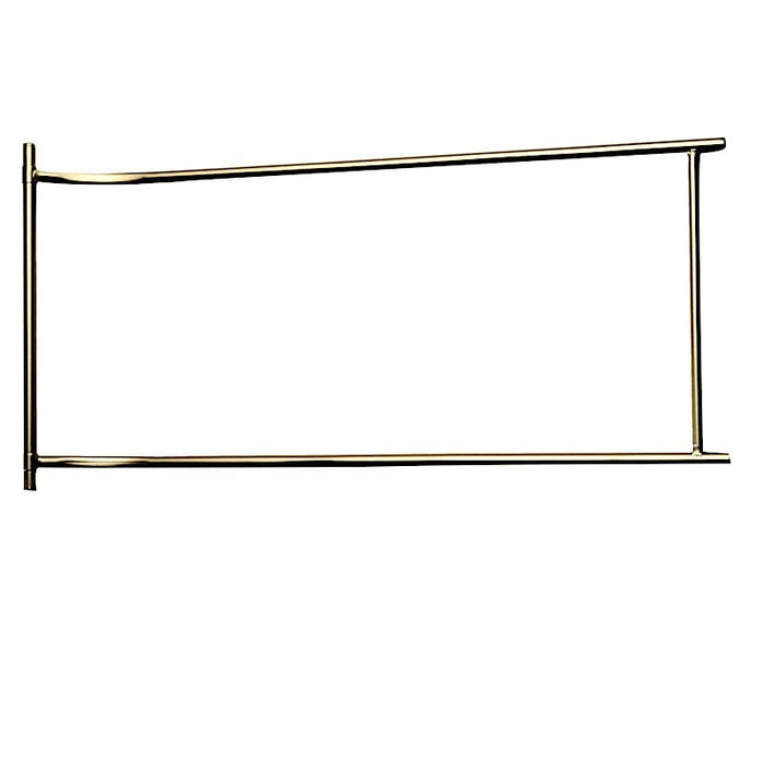 3ft tall 3-Tier Rectangular Metal Bar Cart with Mirror Glass Serving Trays - Gold FURN_CART_002_GOLD