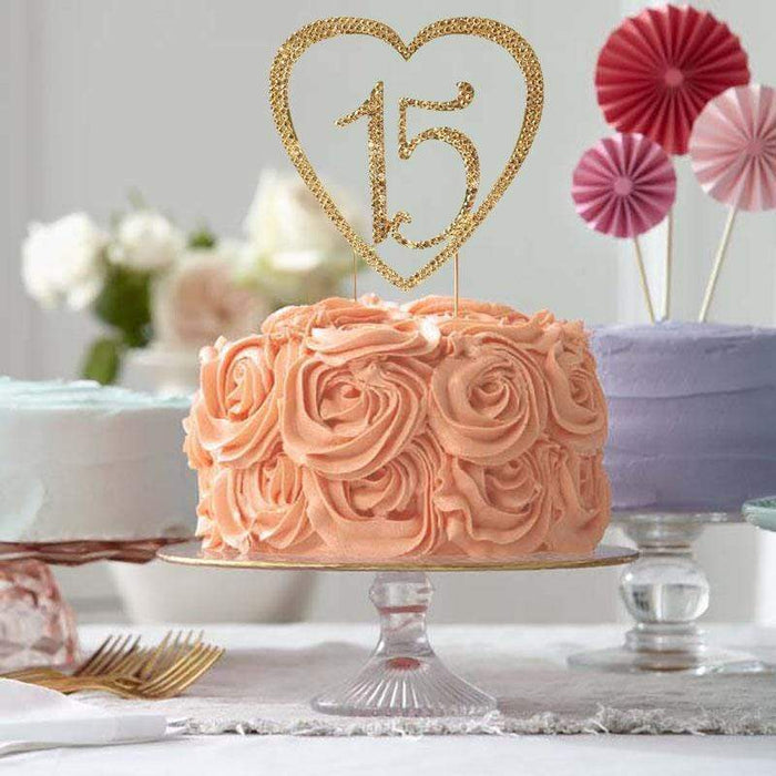15-Piece Rose Gold Insert Cake Decoration Birthday Confetti Balloon Cake  Topper Shiny Happy Birthday Wreath Rose Gold Heart-Shaped Star Cupcake  Topper price in Egypt | Amazon Egypt | kanbkam