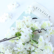 4 40" tall Bushes with Silk Cherry Blossoms Flowers