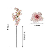 4 40" tall Bushes with Silk Cherry Blossoms Flowers