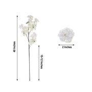 4 40" tall Bushes with Silk Cherry Blossoms Flowers