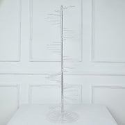 4.5 ft Acrylic Spiral Champagne Glasses Holder Flutes Display Stand - Clear DISP_STND_ACRY04_40_CLR