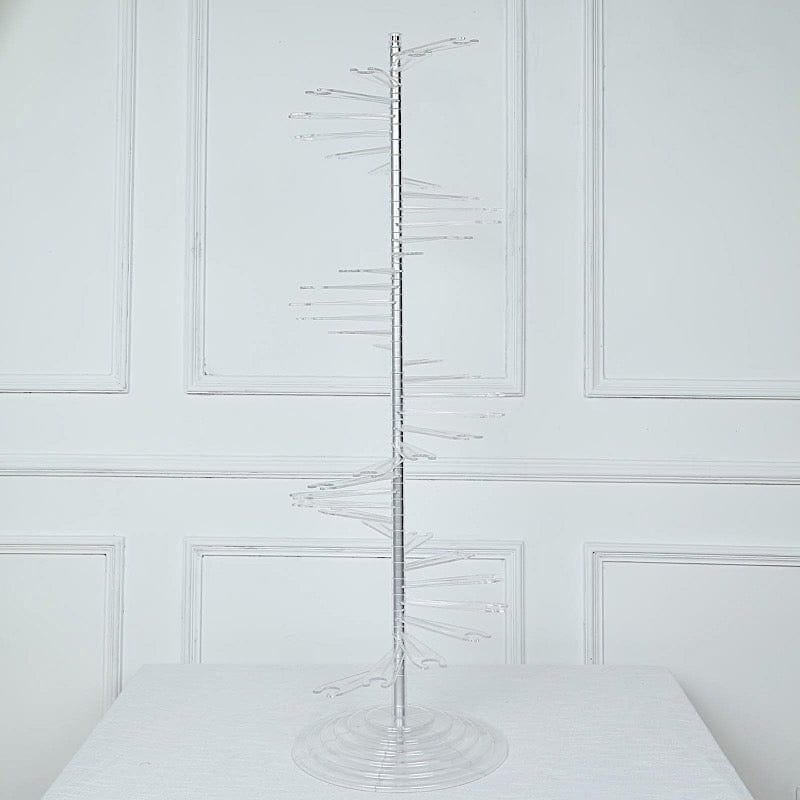4.5 ft Acrylic Spiral Champagne Glasses Holder Flutes Display Stand - Clear DISP_STND_ACRY04_40_CLR