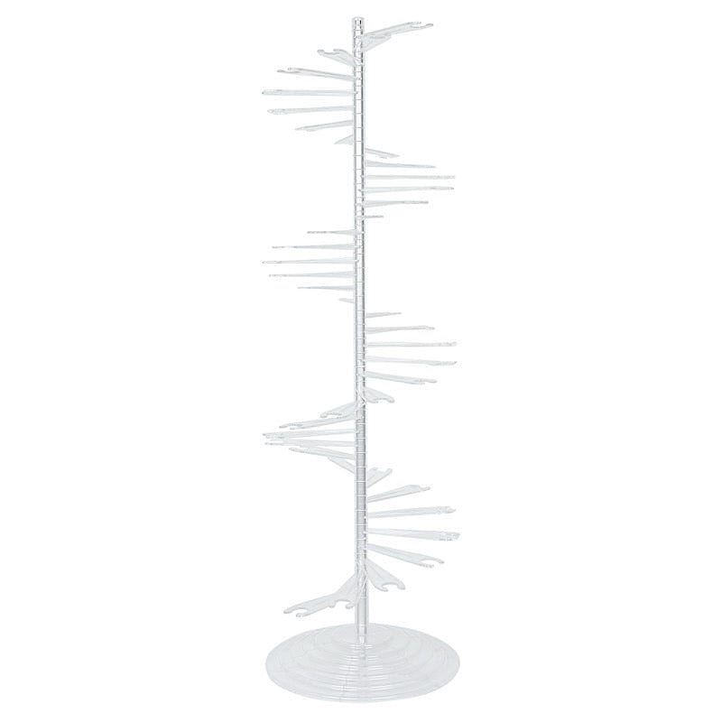 4.5 ft Acrylic Spiral Champagne Glasses Holder Flutes Display Stand - Clear DISP_STND_ACRY04_40_CLR