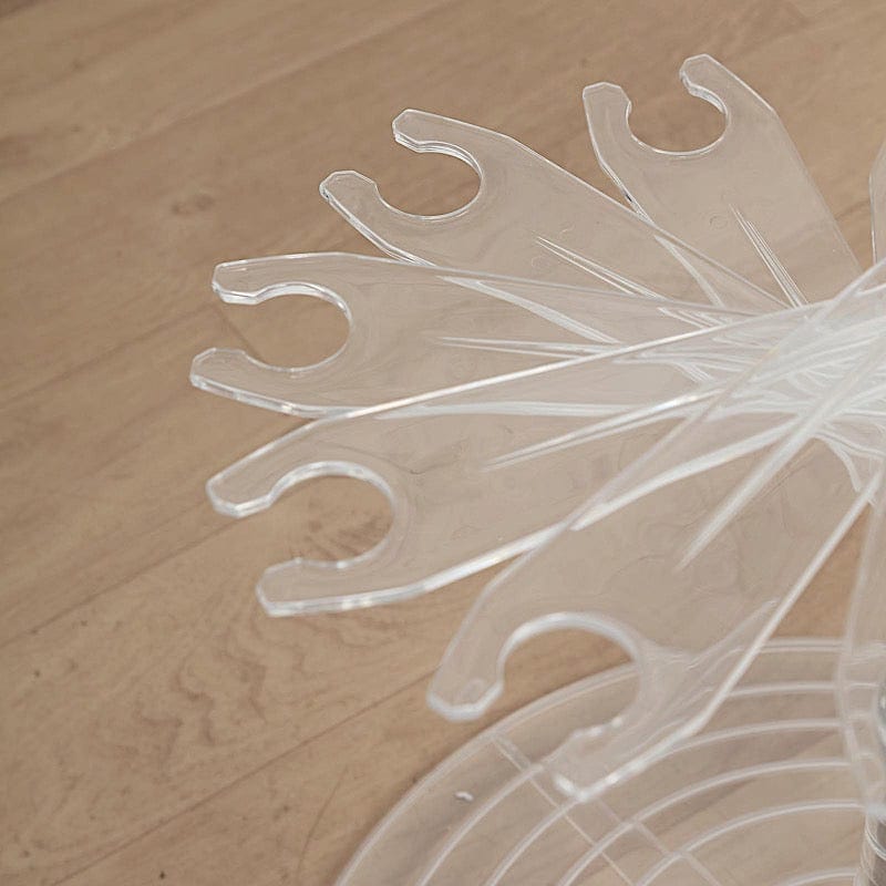 4.5 ft Acrylic Spiral Champagne Glasses Holder Flutes Display Stand - Clear DISP_STND_ACRY04_40_CLR