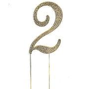 4.5" Rhinestone Cake Topper - Gold