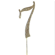 4.5" Rhinestone Cake Topper - Gold