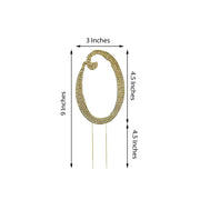 4.5" Rhinestone Cake Topper - Gold