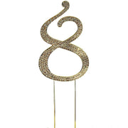 4.5" Rhinestone Cake Topper - Gold