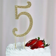 4.5" Rhinestone Cake Topper - Gold CAKE_TOPGN4_5