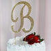 4.5" Rhinestone Cake Topper Gold Letter CAKE_TOPG4_B