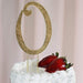 4.5" Rhinestone Cake Topper Gold Letter CAKE_TOPG4_O