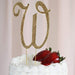 4.5" Rhinestone Cake Topper Gold Letter CAKE_TOPG4_W