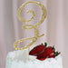 4.5" Rhinestone Cake Topper Gold Letter CAKE_TOPG4_Z