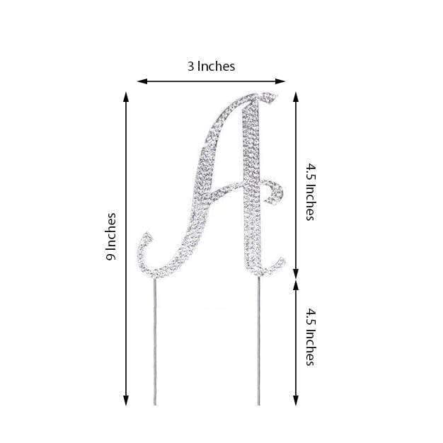 4.5" Rhinestone Cake Topper Letter