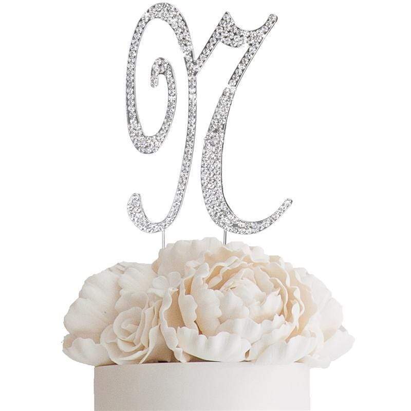 4.5" Rhinestone Cake Topper Letter CAKE_TOP4_N