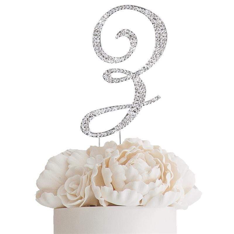 4.5" Rhinestone Cake Topper Letter CAKE_TOP4_Z